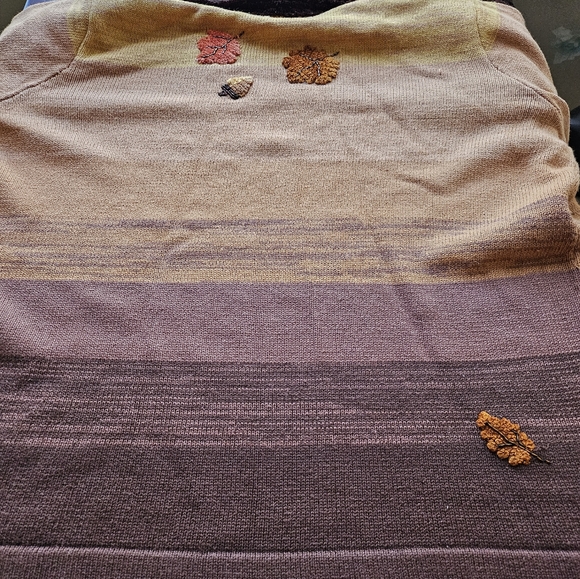 Autumn Leaf Knit &  Embroidered Cardigan - Picture 9 of 12